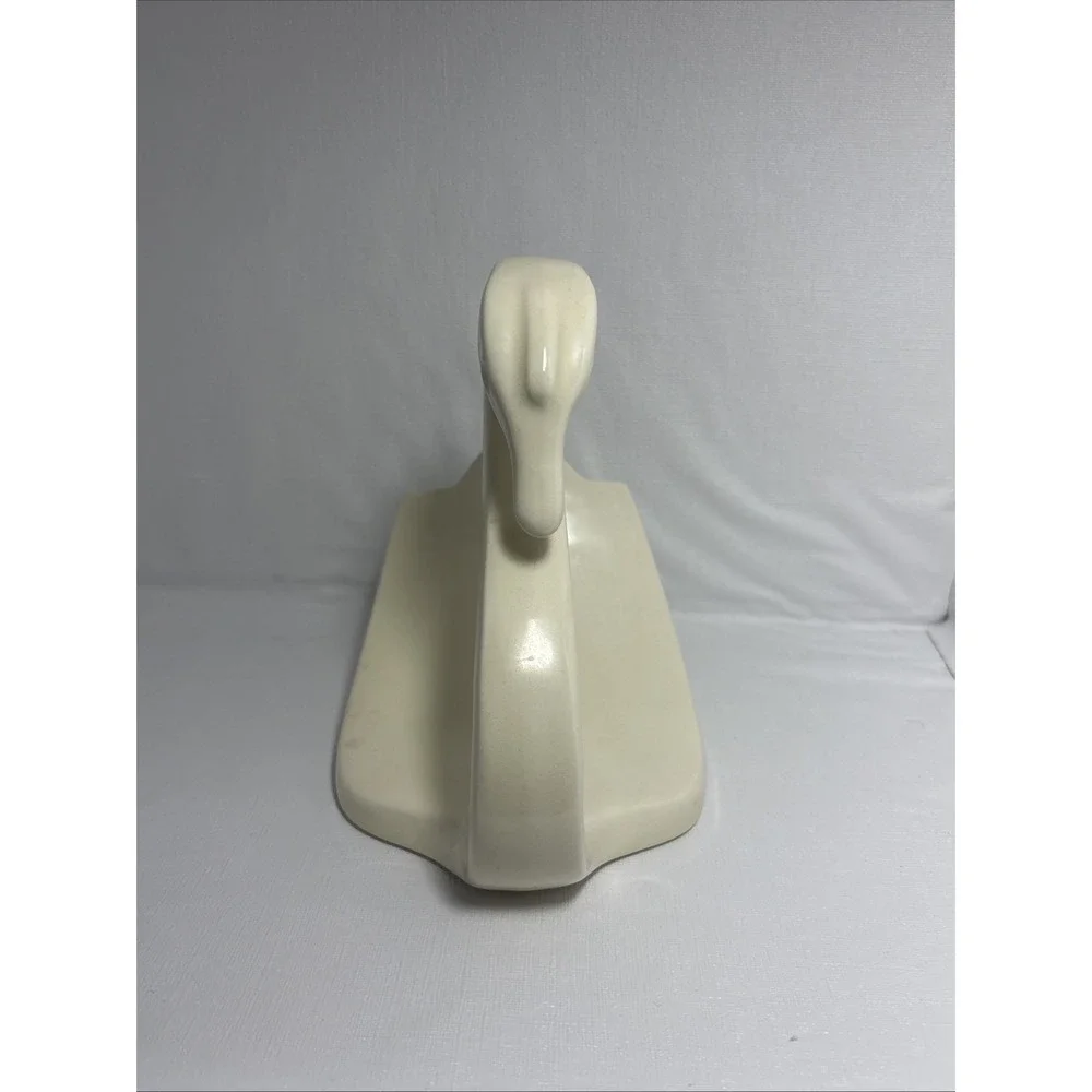 Vintage Beige Ceramic Swan Hand Towel Wash Cloth Holder Soap Bathroom Decor